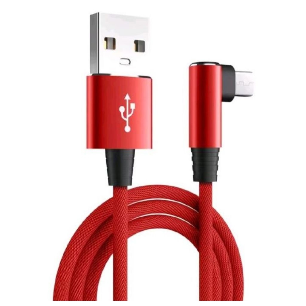 Jual Kabel Data USB Type C 5A Elbow Braided Super Fast Charging - Merah ...