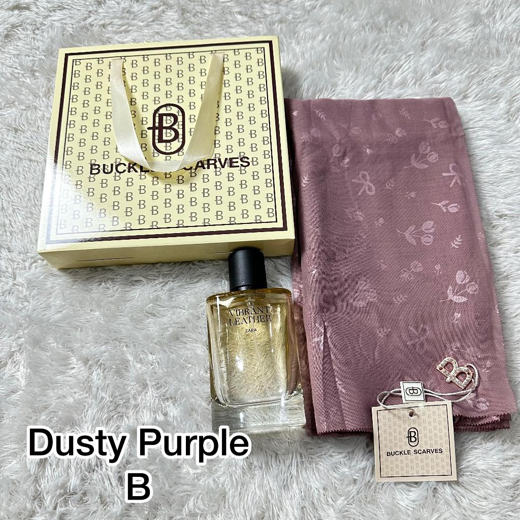 Buckle Scarves Box By Azara Hijab Segi Empat Monogram Embos Original Terbaru Free Box