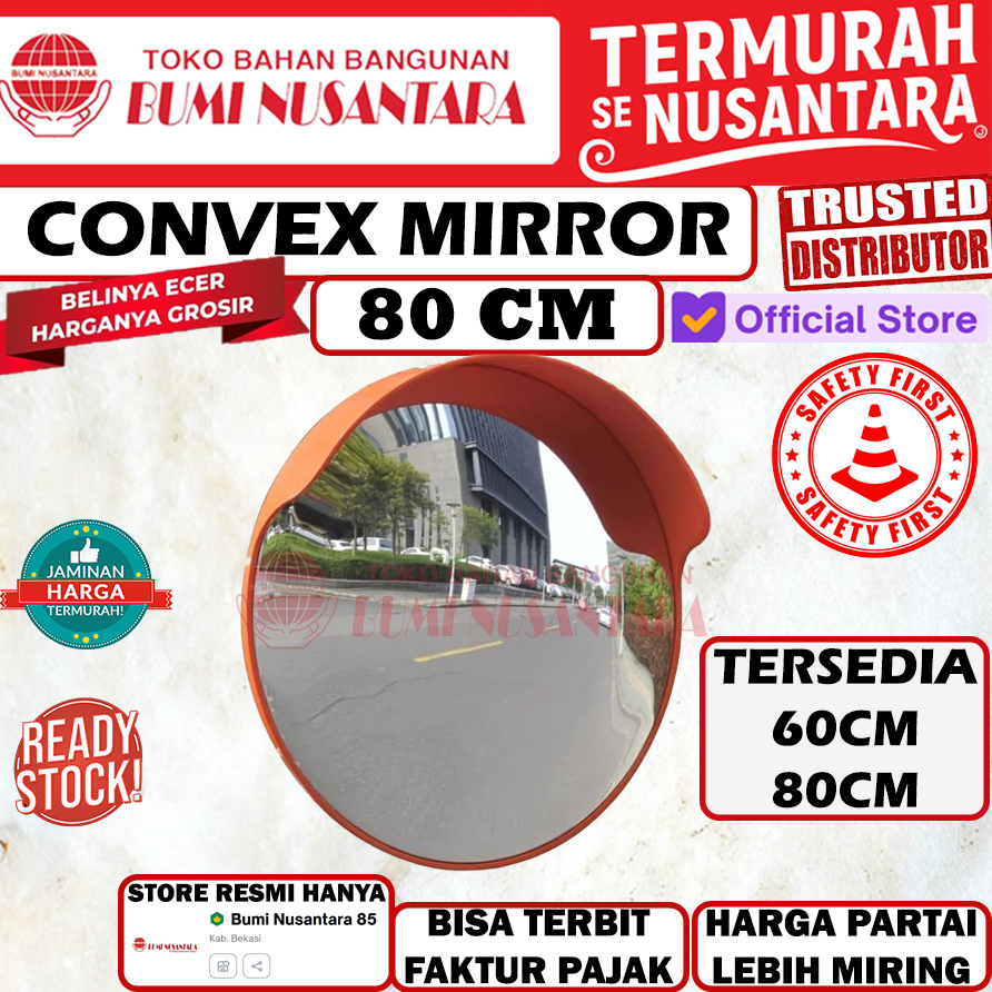 Jual Convex Mirror Outdoor 80 cm / Cermin Cembung 80CM / Kaca Tikungan ...