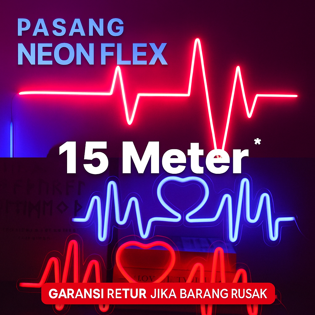  Jual Lampu Tidur Aesthetic - LED Neon Flex 220V - 15 Meter - Garansi 