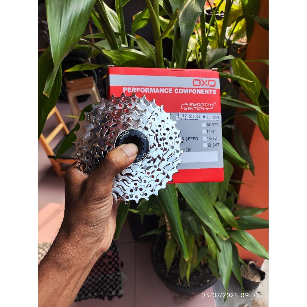 Jual sprocket 7 speed oxo cassette megarange gear belakang slup sepeda ...
