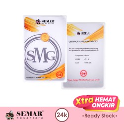 Logam Mulia SMG Gold Press 0.1gram Emas Batangan Semar Nusantara