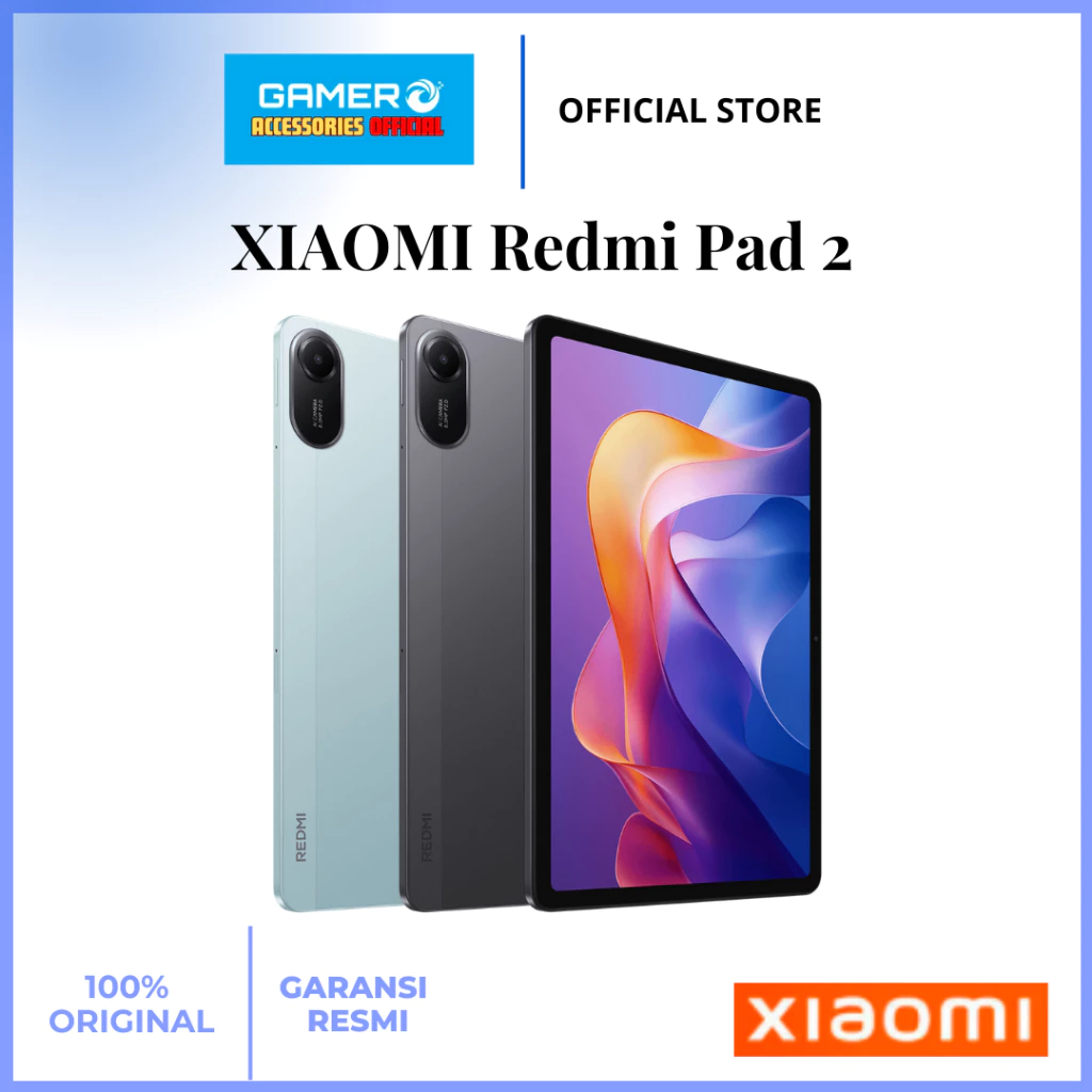 Xiaomi Redmi Pad 2 (4GB/128GB) | Helio G100 - Ultra | Layar 11" FHD+ | 9000mAh Garansi Resmi