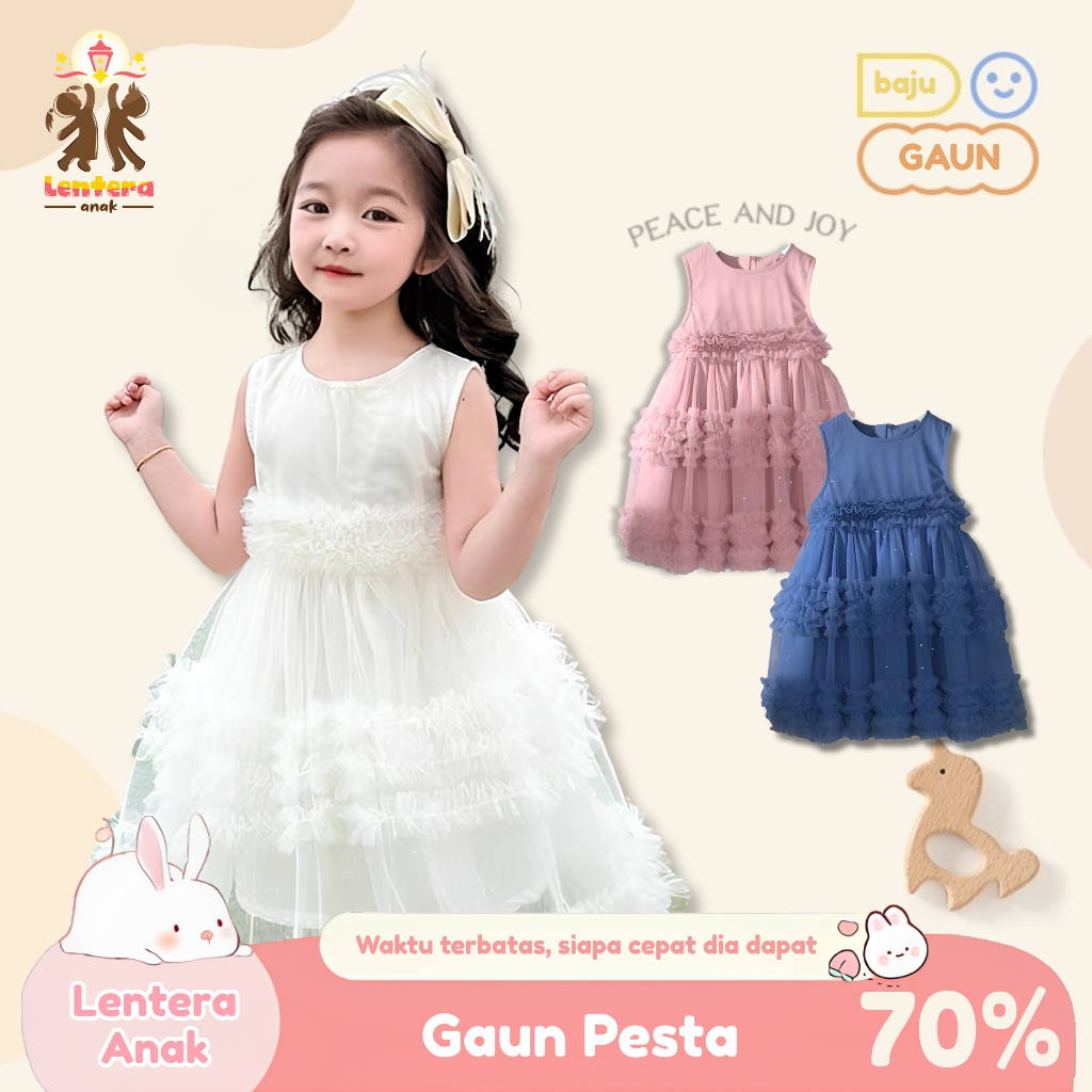 Jual Lentera Anak 1-10 Tahun Dress Rumbai Ubur Anak perempuan Gaun ...