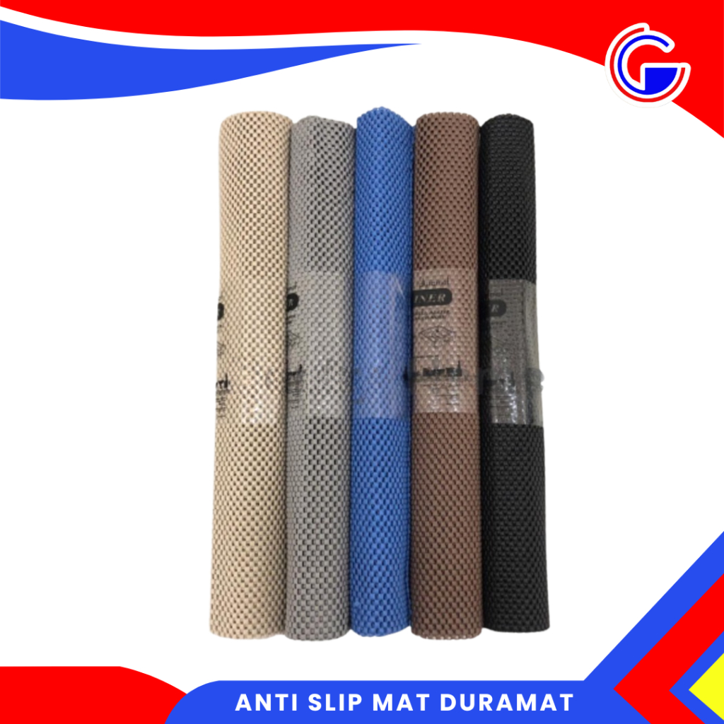 Anti Slip Dapur Duramat - Alas Lemari Rak Karpet Anti Selip Gulung - Placemat Anti Slip Mat 3 Ukuran