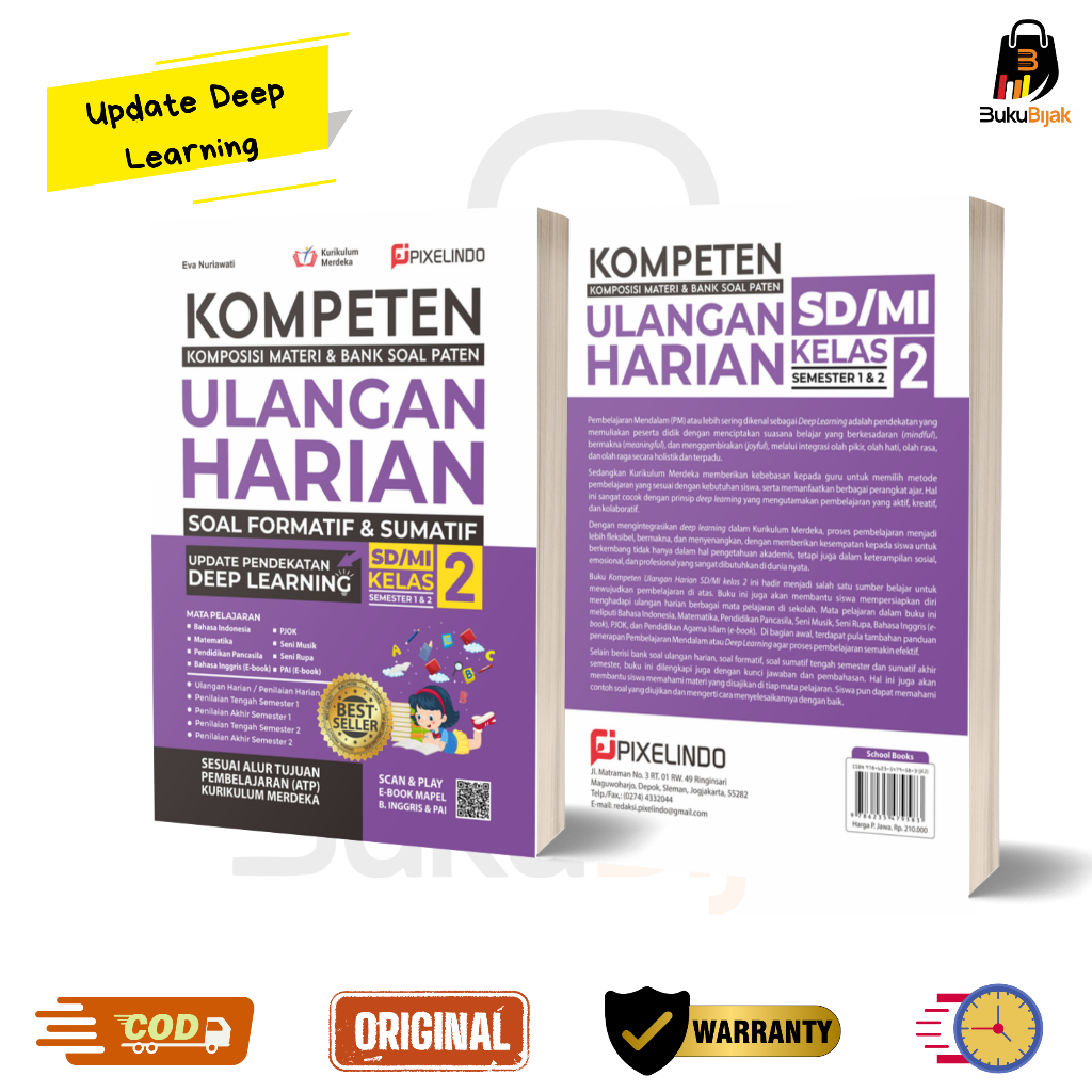Jual Buku Kompeten Ulangan Harian Kurikulum Merdeka Kelas 2 SD/MI ...