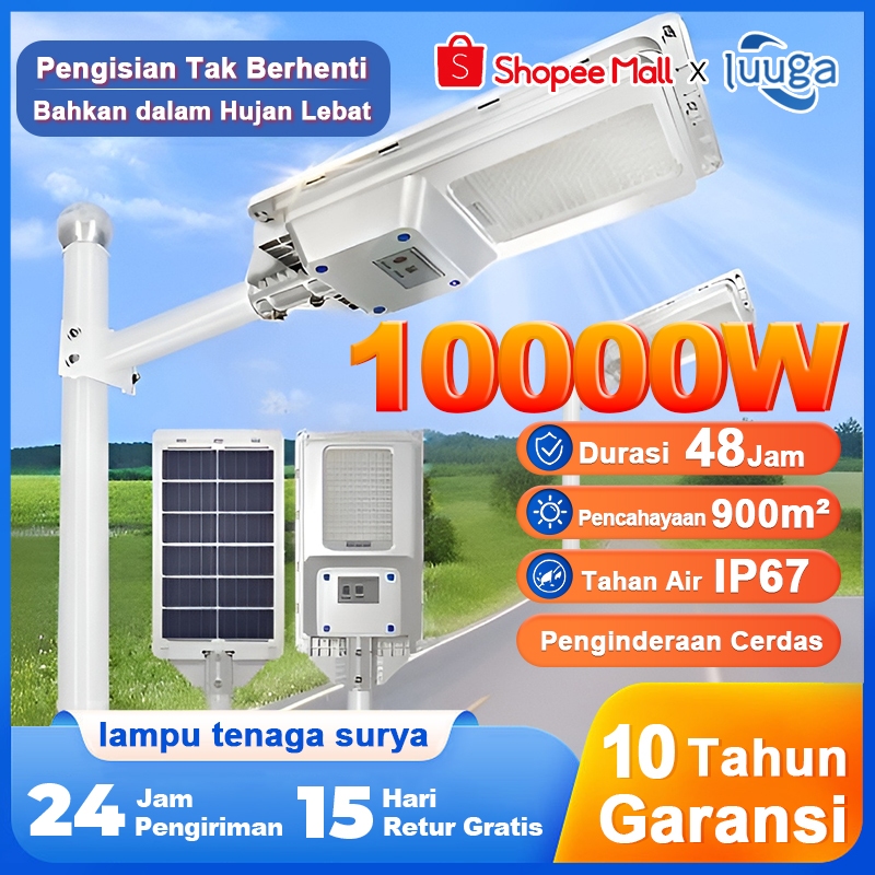 Luuga lampu tenaga surya outdoor otomatis nyala jalan LED 3500W Lampu luar ruangan tenaga surya anti air ip67 papan