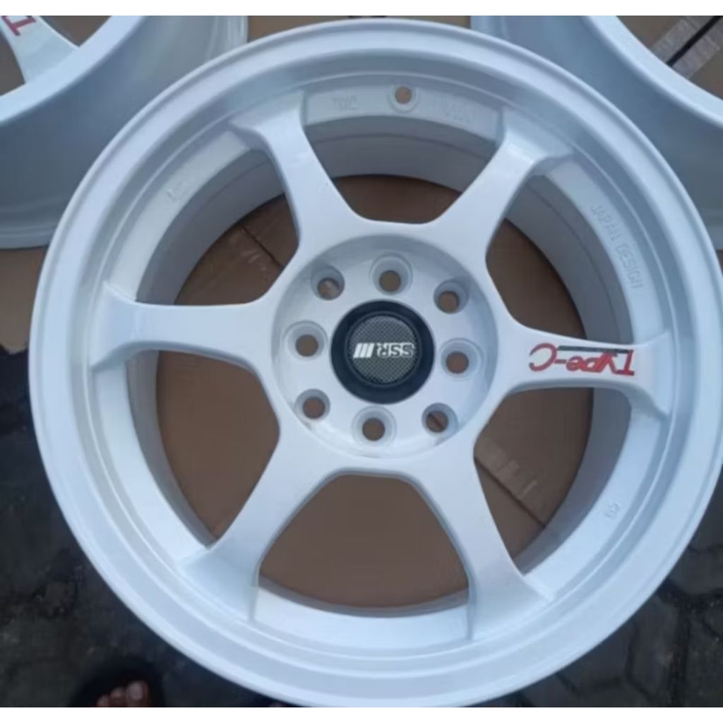 Jual 4 velg R15 pcd 4x 100/114 SSR type C putih + ban 185/65 Avanza ...