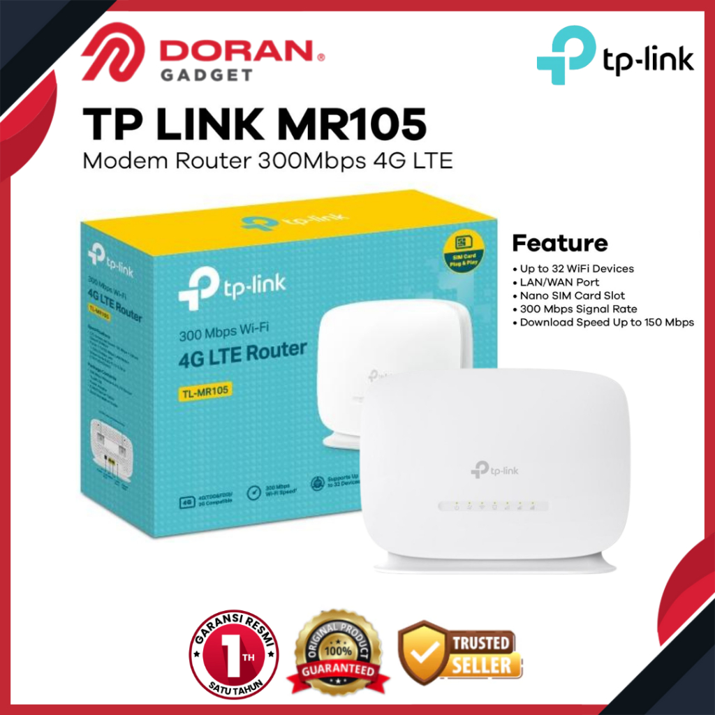 Router 4G LTE TP-Link TL-R110 Cat4 Wireless N300bps, Router WiFi Con Router Tp Link Tl Mr105