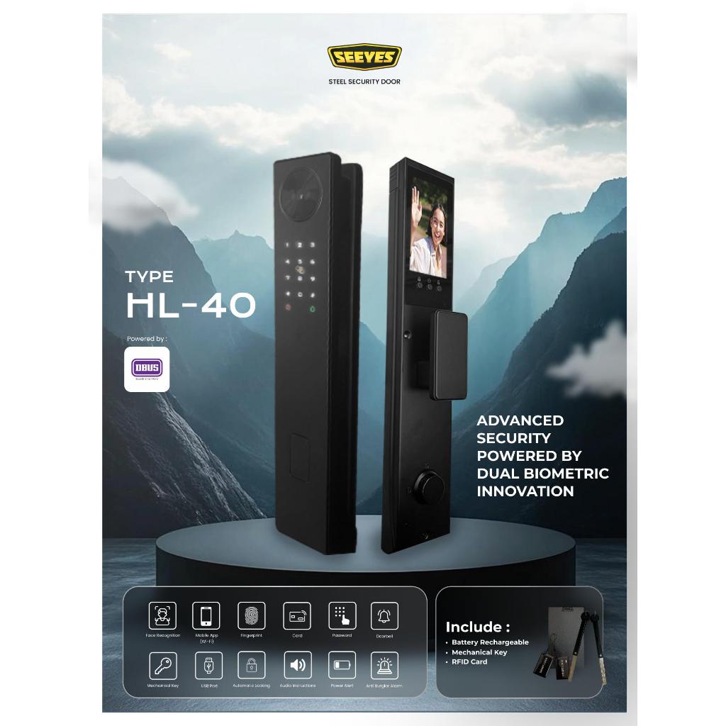 Jual Seeyes Smart Lock Door Pintu Rumah Tipe HL-40 | Smart Door Lock ...
