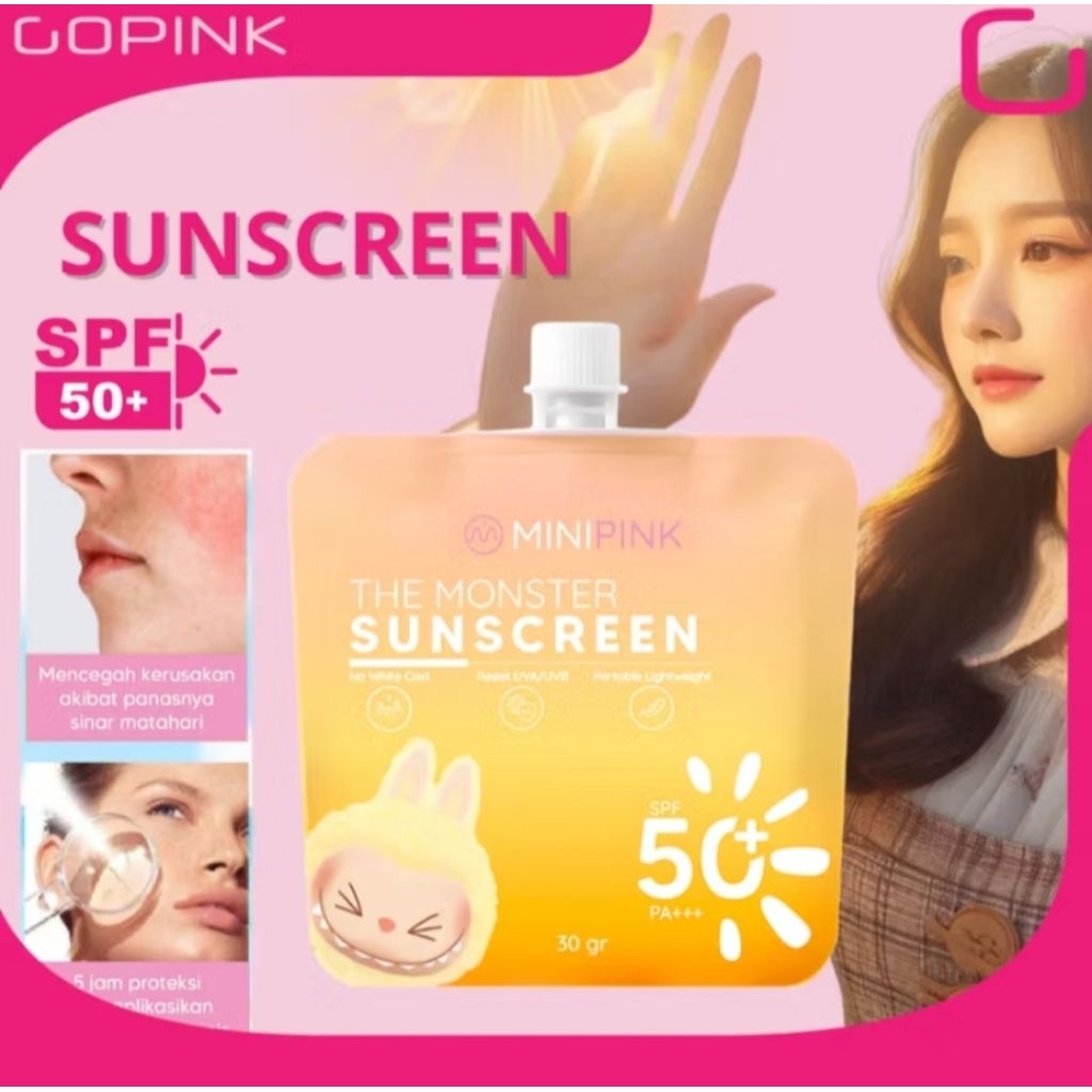 Jual MINIPINK Sunscreen Mini Labubu The Monster SPF 50+ PA+++ 30g MP028 ...