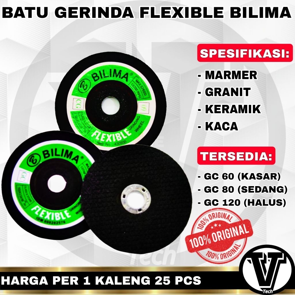 Jual 1PACK FLEXIBLE BILIMA GRIT 60 80 120 MATA GERINDA POLES ORIGINAL ...