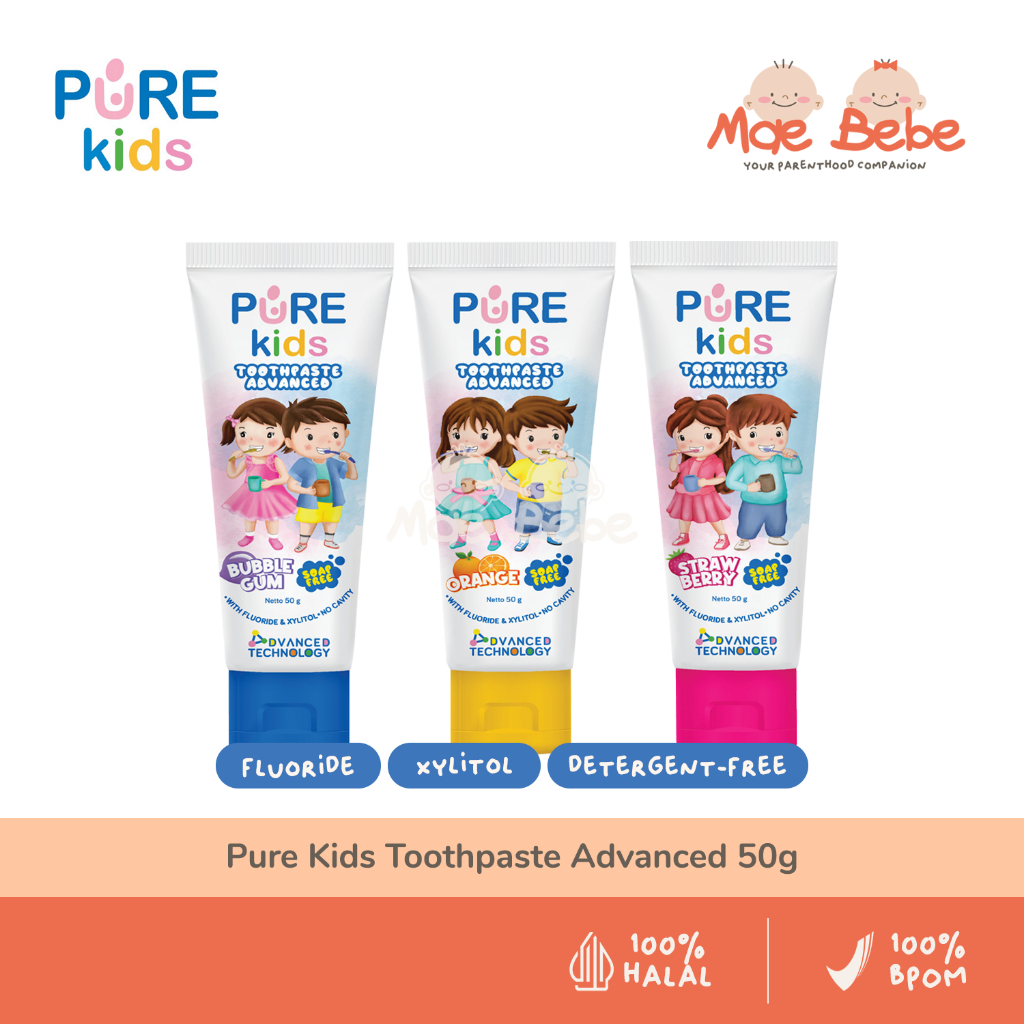 Jual Pure Kids Toothpaste Advanced With Fluoride & Xylitol Pasta Gigi ...