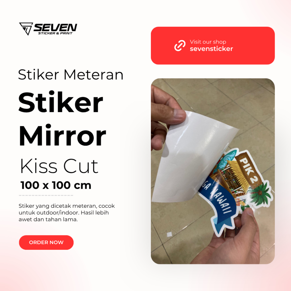 Jual Cetak Stiker Mirror - Stiker tempel dari dalam kaca | Shopee Indonesia