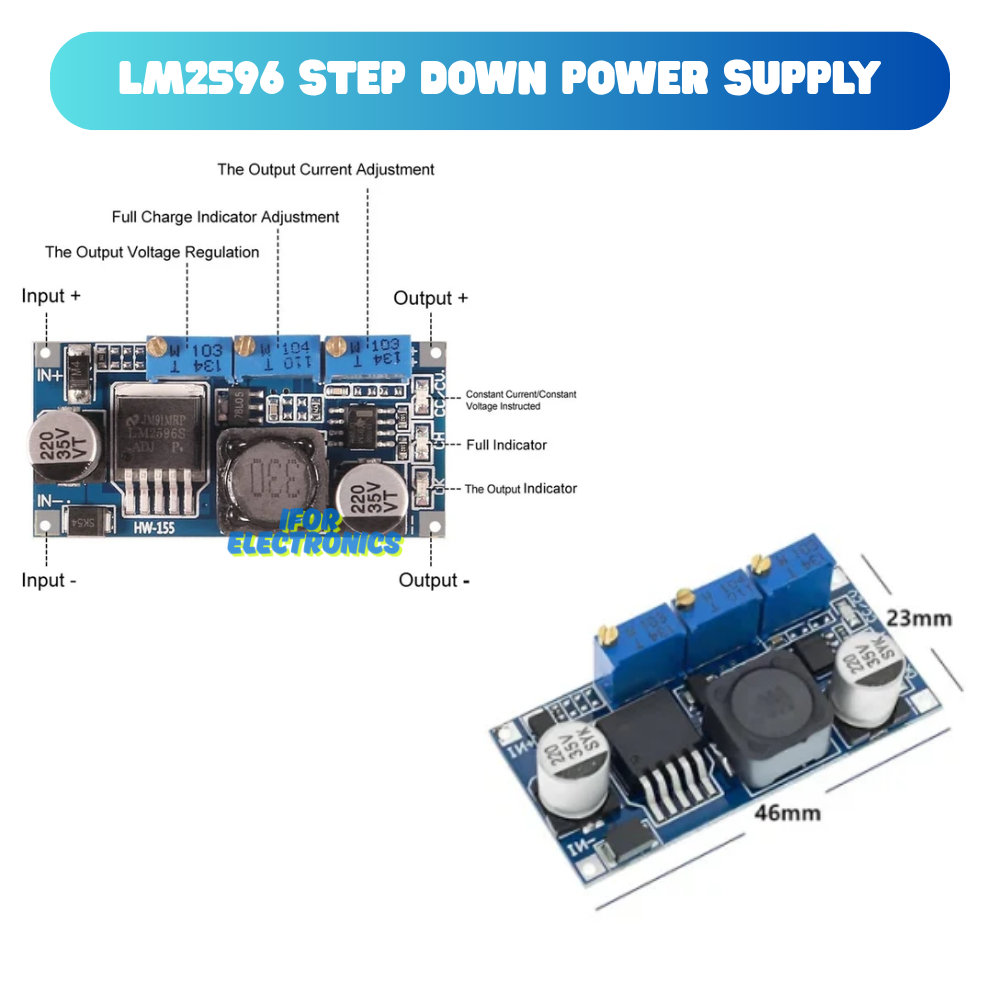 Jual LM2596 STEP DOWN CC CV 3A 7-35v TO 1.25-30V CHARGER LED DRIVER ...