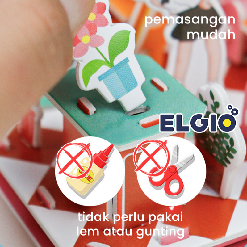 Jual Mainan Puzzle 3D DIY Paper HOUSE Set Mainan Puzzle Edukasi dan ...