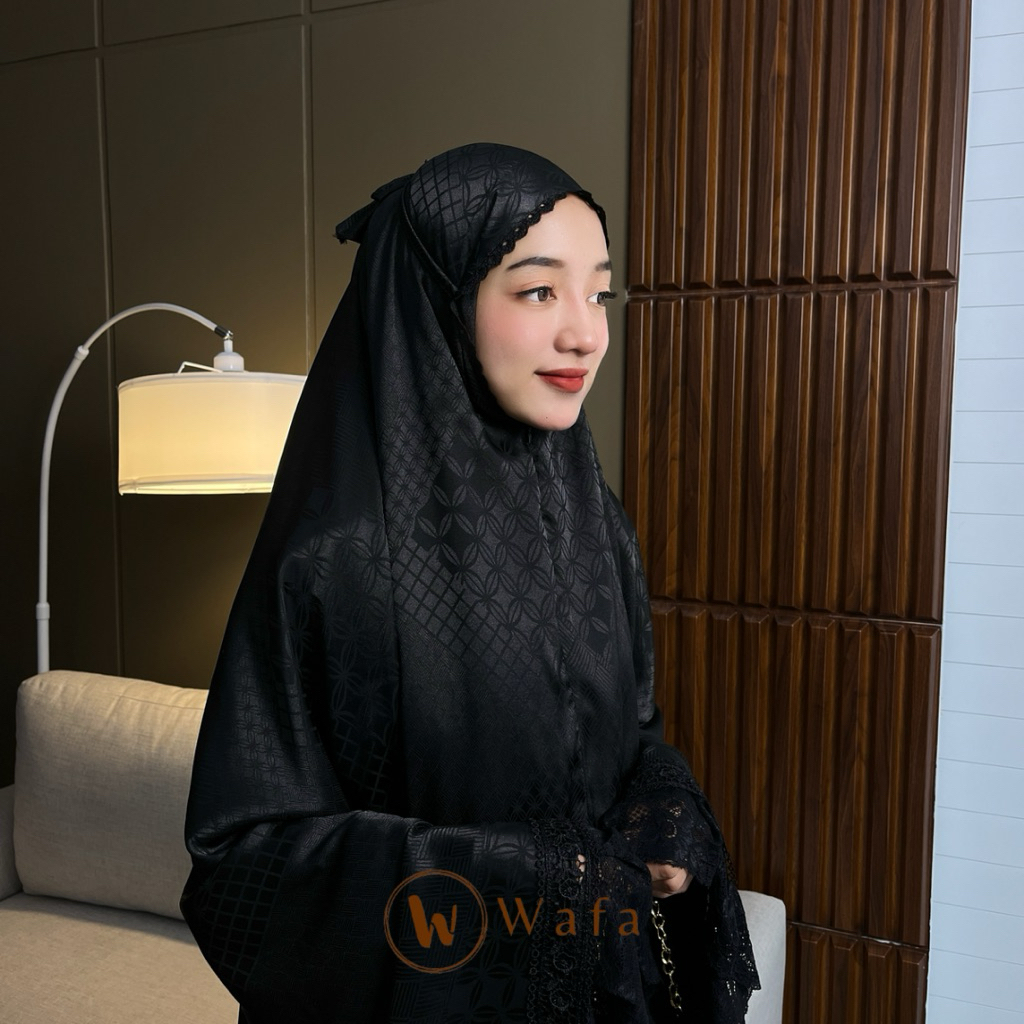 MUKENA_WAFA - Series Dinaya Motif Abstrak | Bahan Armany Silk Jaguar