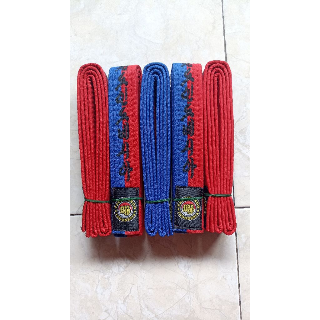Jual Sabuk Taekwondo Warna Biru Strip Merah | Shopee Indonesia