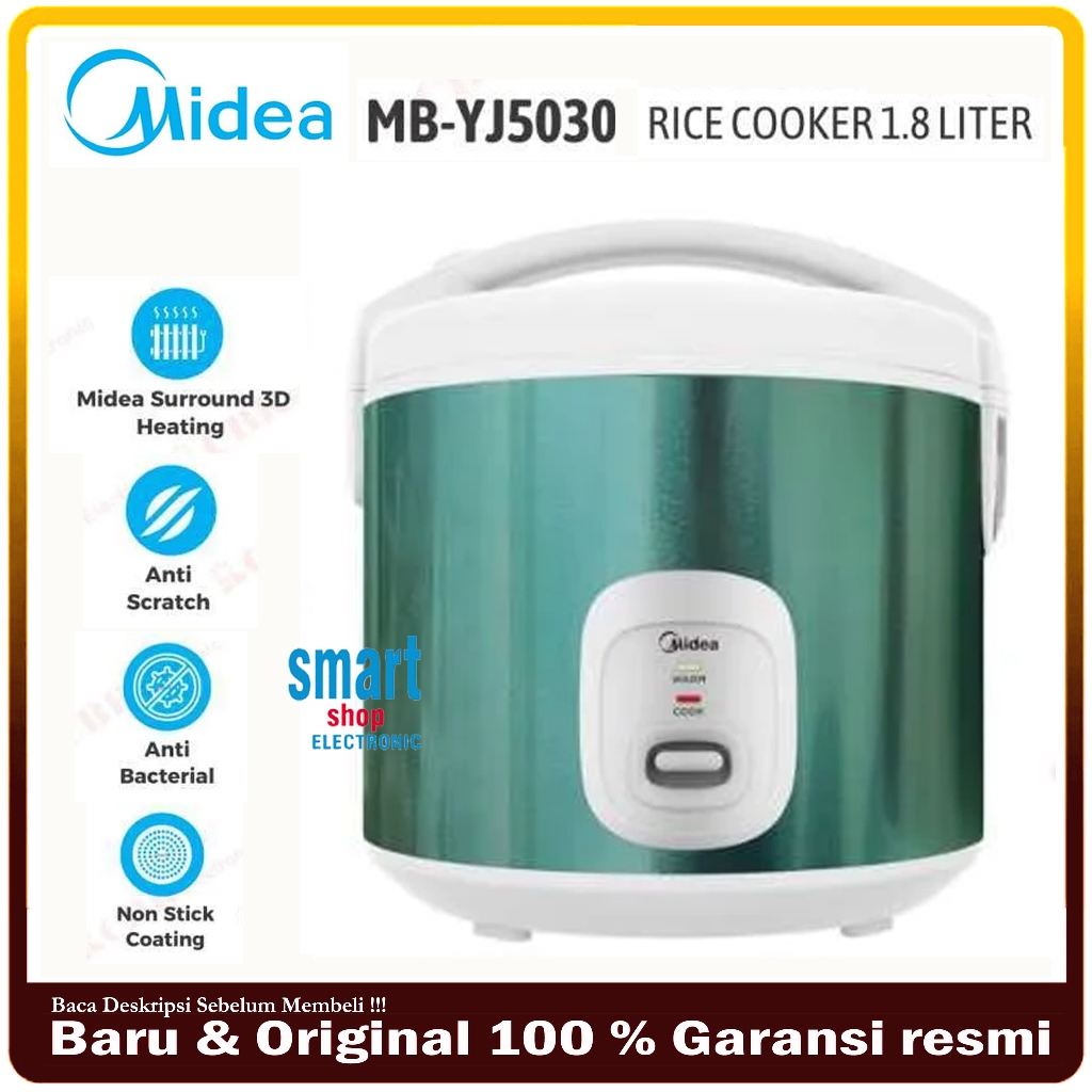 Jual Magic Com Midea MB-YJ5030 / Rice Cooker Midea 1.8 Liter 400 Watt ...