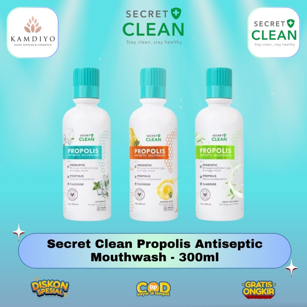 Jual Secret Clean Propolis Antiseptic Mouthwash - 300ml | Shopee Indonesia