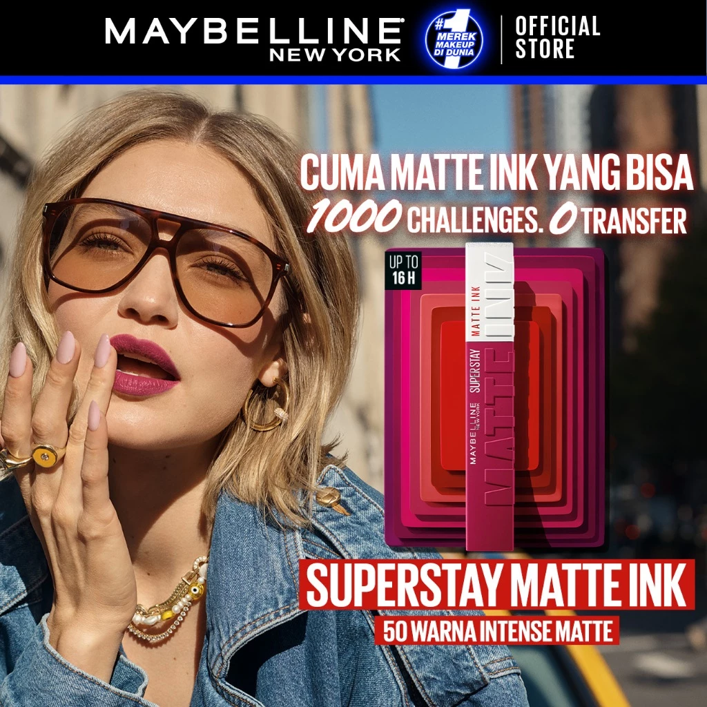 Maybelline Superstay Matte Ink Lip Matte Tahan Lama & Transferproof