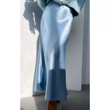 Rok Satin A Line Rok Satin Reine V2 90CM 100CM Satin Long Skirt Rok Satin Panjang S Sampai 3XL