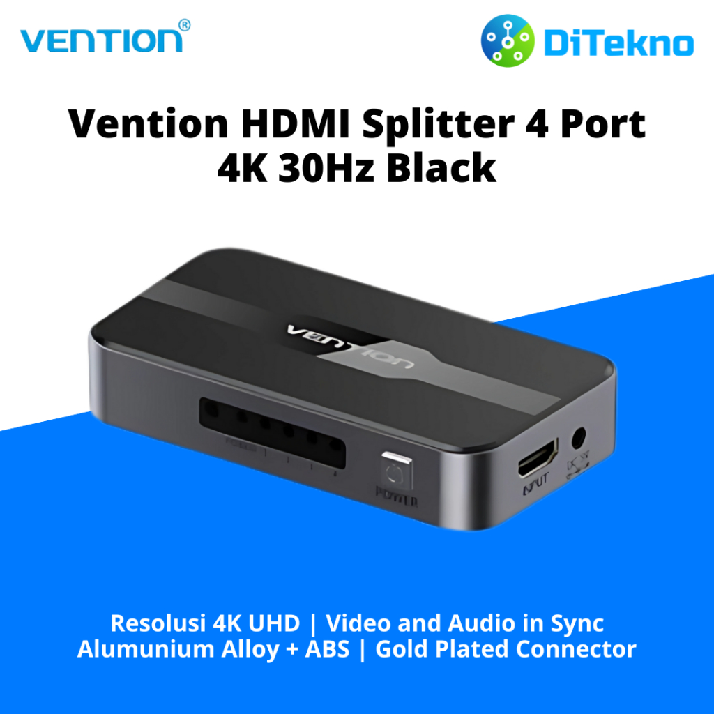 Jual Vention HDMI Splitter 4 Port 4K 30Hz Black | Shopee Indonesia