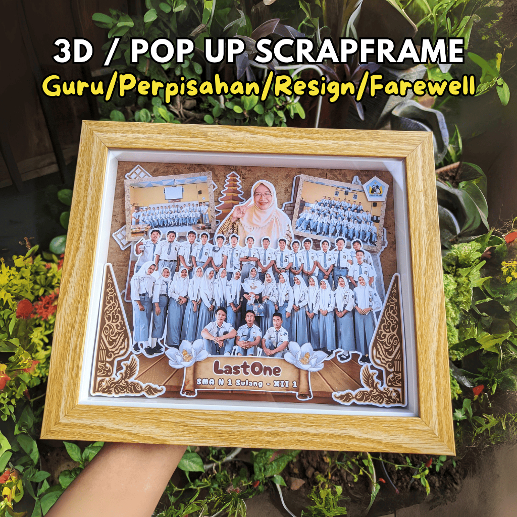 Jual Custom Gift Scrapframe 3D Frame Figura Bingkai Hadiah Farewell ...