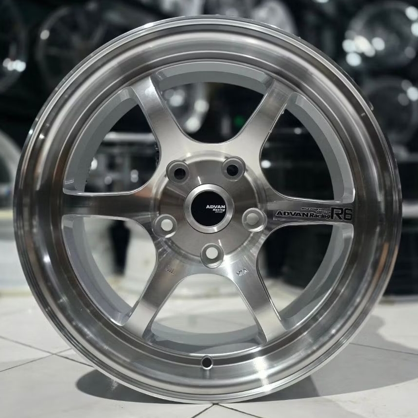 Jual velg mobil racing r16 ADVAN R6 PCD 5X100 velg racing mobil ring 16 ...