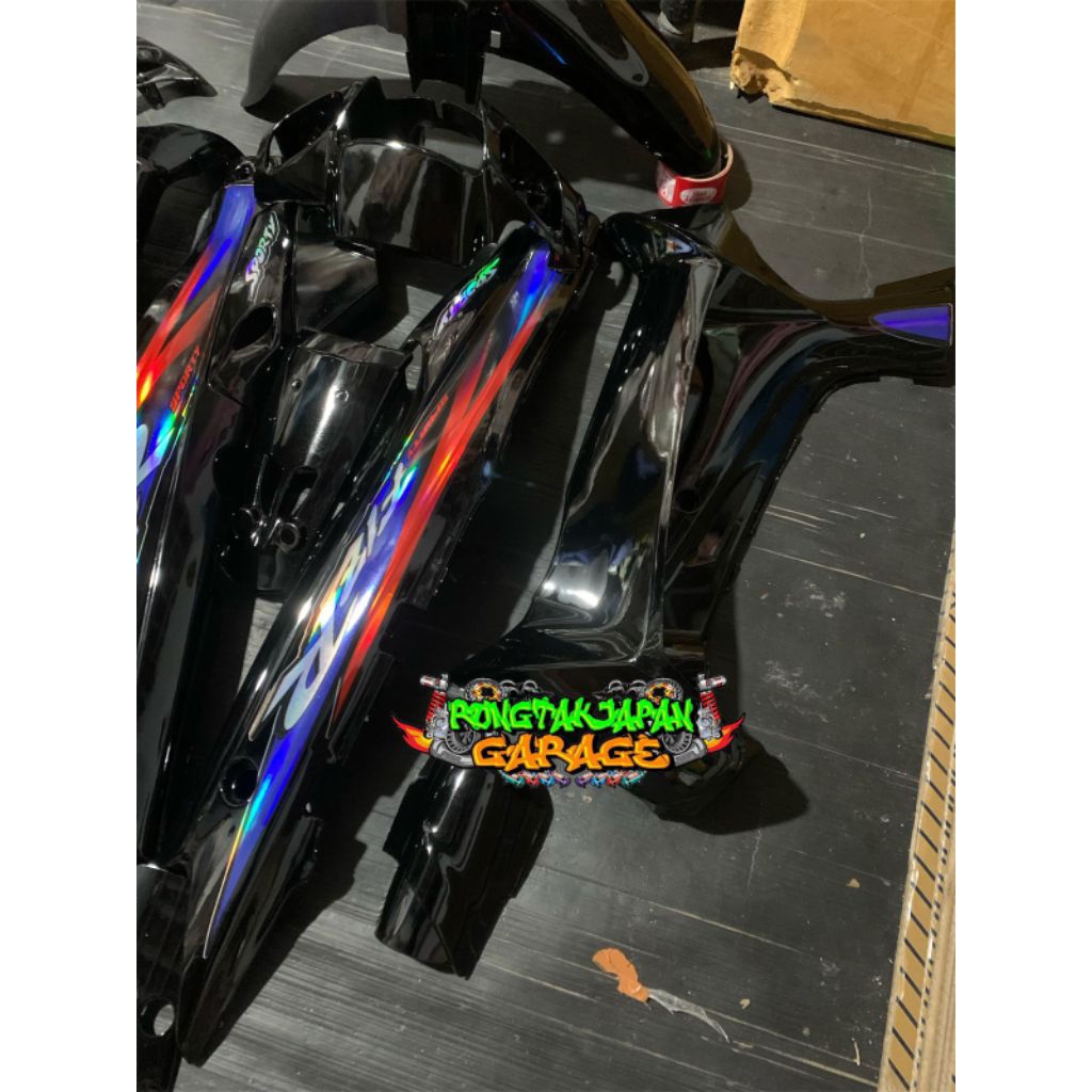 Jual cover body fiz r f1zr fizr hitam striping custom model limited ...