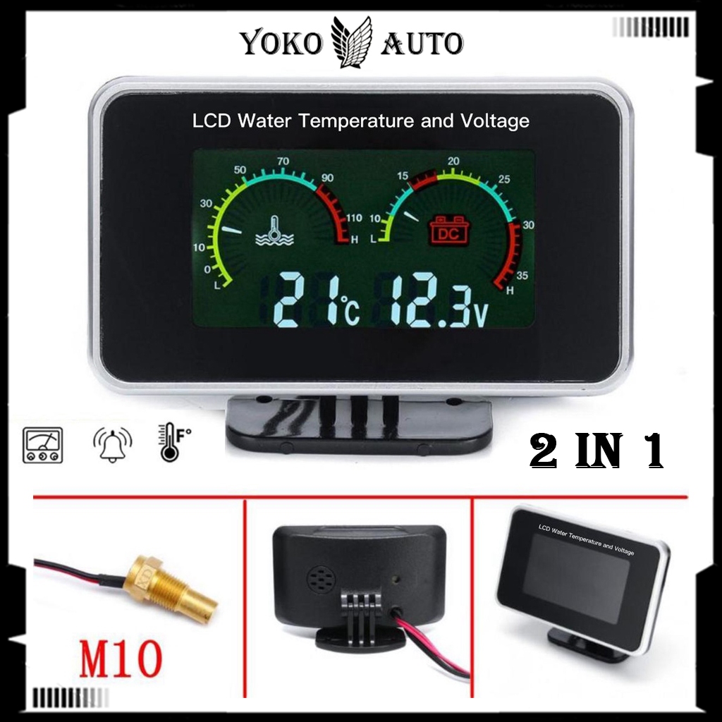Jual Yoko Auto Mobil LCD Digital Display Water Temperature Meter ...