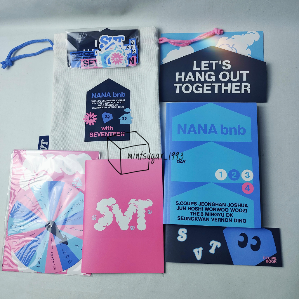 Jual [ READY NEW OFFICIAL ] SHARING NANA bnb with SEVENTEEN 2025 KIT [ Nana  Minbag Minbak photocard scoups joshua jun hoshi wonwoo woozi the8 mingyu dk  seungkwan vernon dino pc photobook