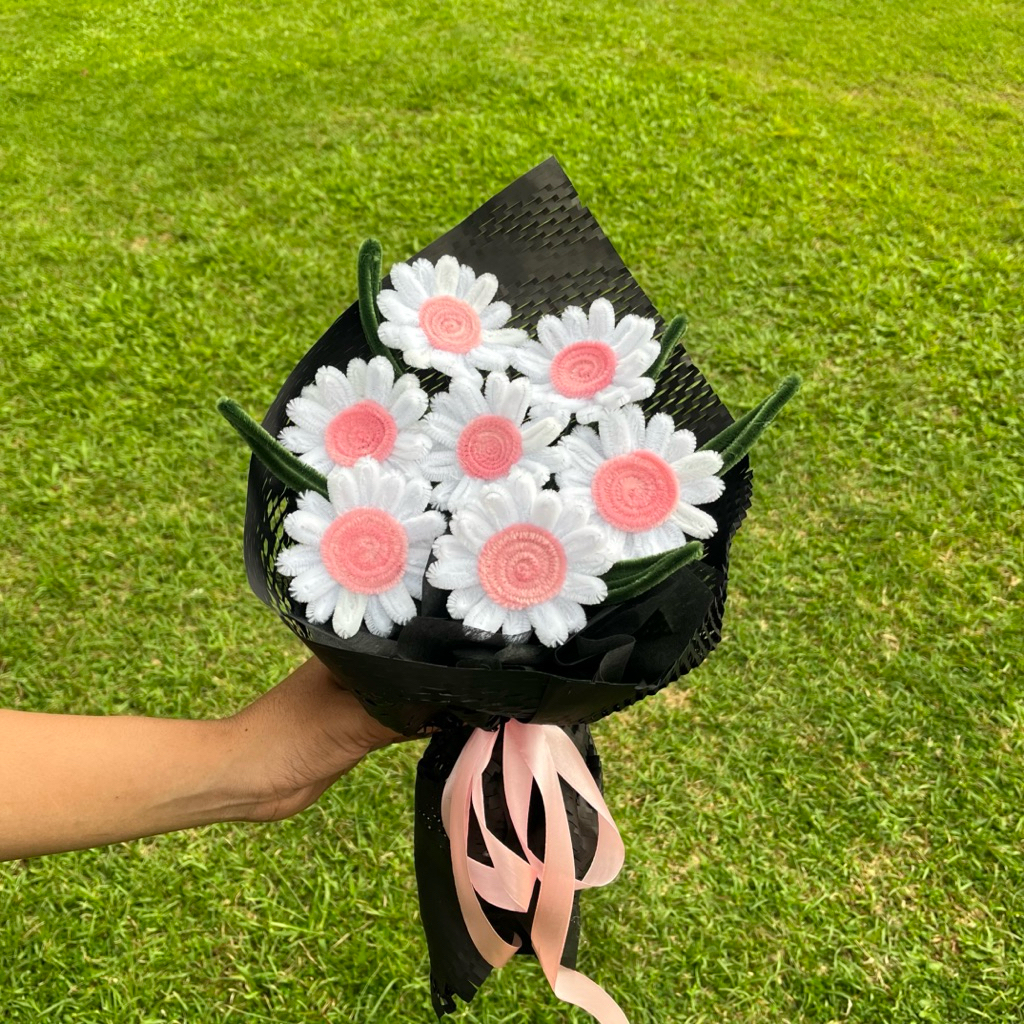 Jual Garbera bouquet pipecleaner | fuzzy wire | buket kawat bulu ...