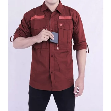 Kemeja Pria Outdoor Premium W Tac Panjang American Ripstop High Quality Seragam Kerja Formal