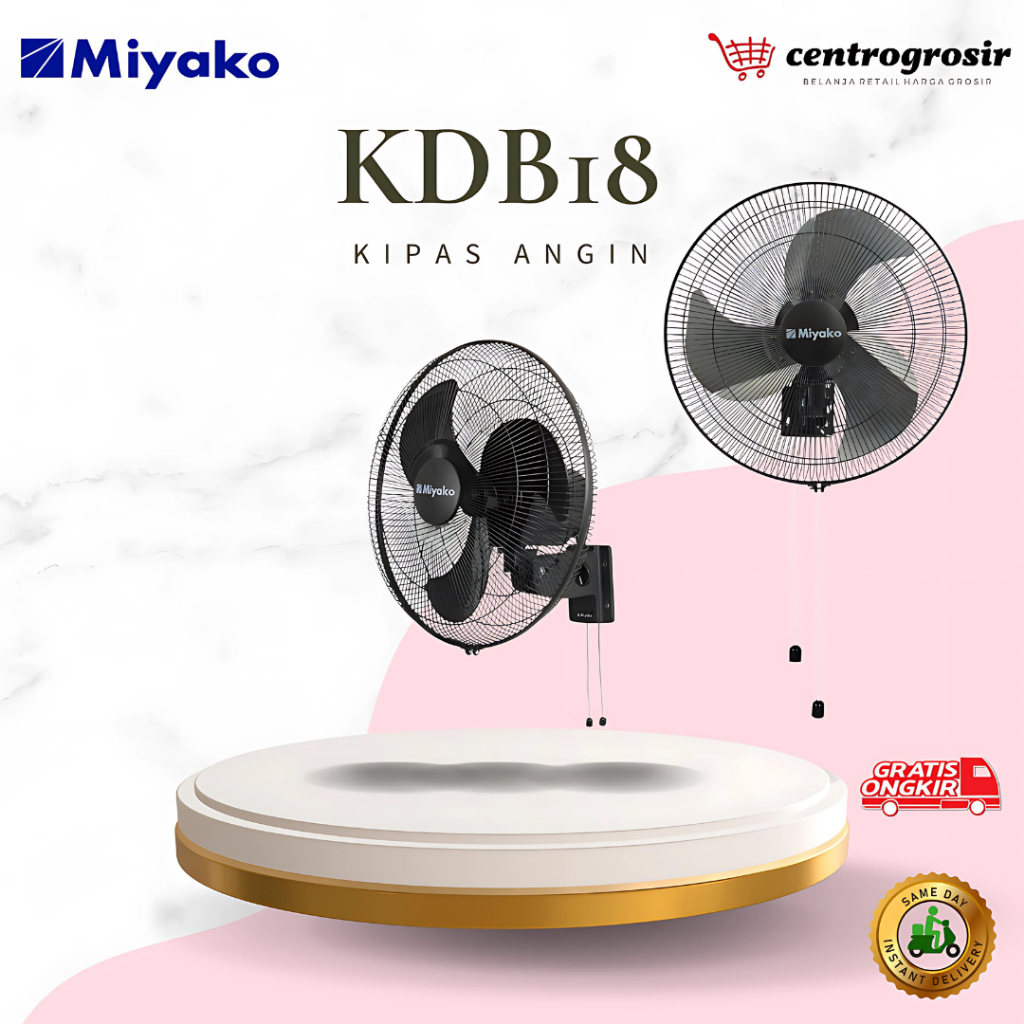 Jual Miyako KDB-18 Electric Wall Fan Kipas Angin Dinding Besi KDB18 ...