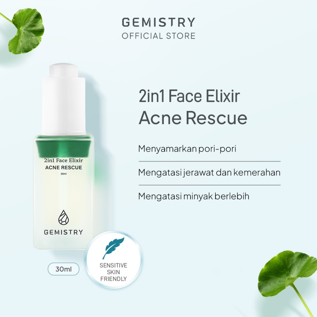 Jual Gemistry 2in1 Face Elixir Acne Rescue | Shopee Indonesia