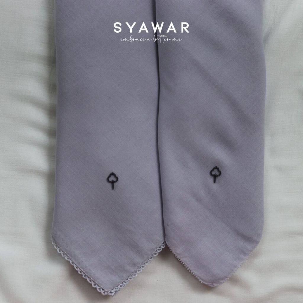 SYAWAR Elara Square Syari Embroidery Hijab Segiempat Zuma Voal Miracle 140x140