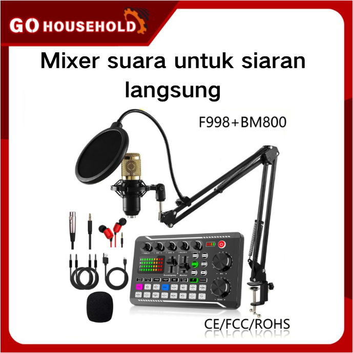 Jual Paket Lengkap F998+BM800/BM800+V8/V8S/V8K/Q7 Set Sound Card dan ...