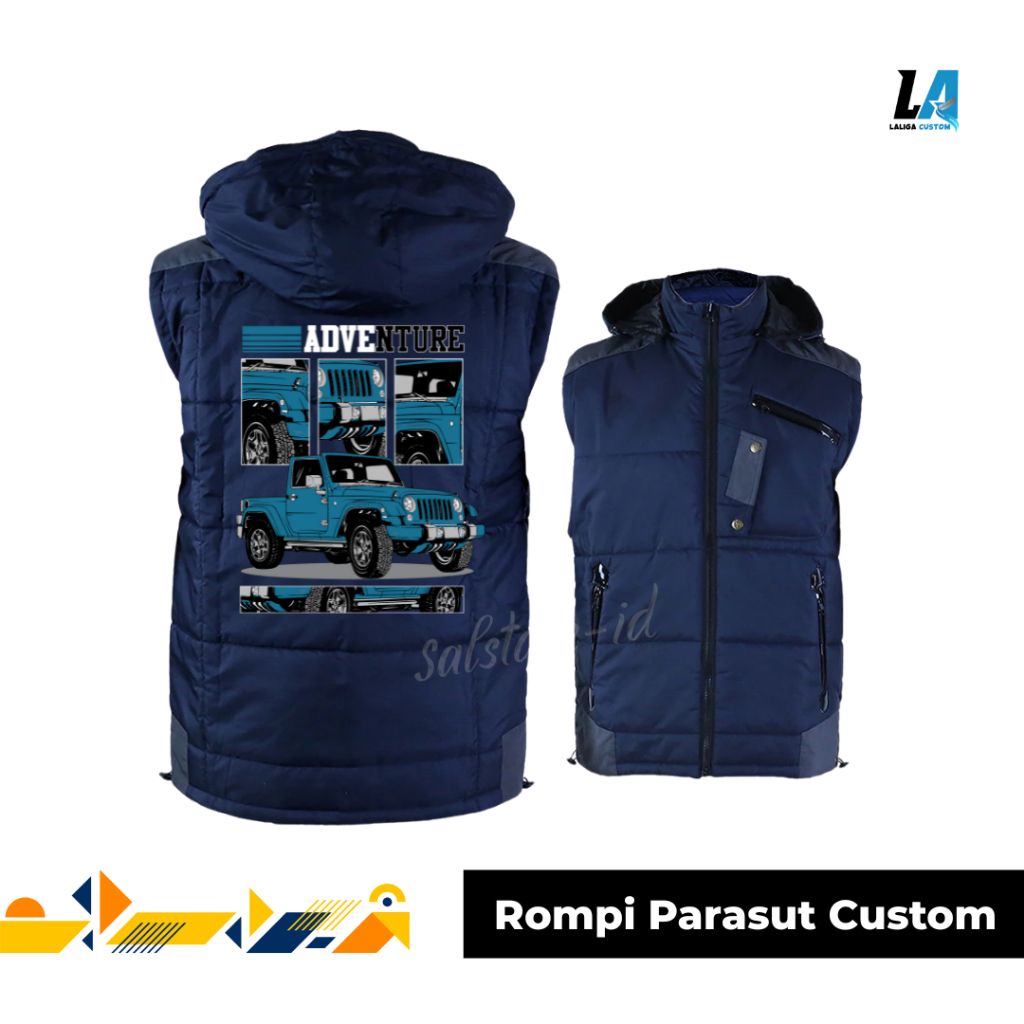 Jual Rompi Parasut Custom Desain Bebas Mobil Jeep Rompi Adventure ...