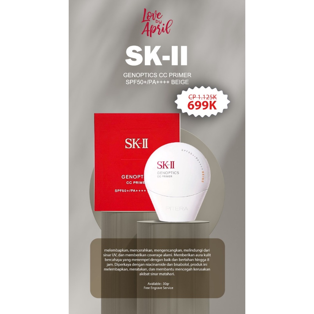 Jual SKII SK-II Genoptic CC Primer Spf50 # Beige | Shopee Indonesia