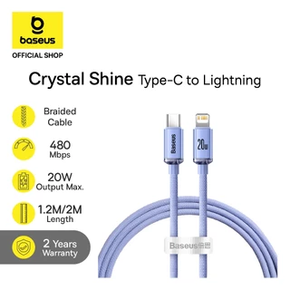 Baseus Kable Data Crystal Shine Series Type-C to iP 20W Cable Fast Charging 1.2m & 2m