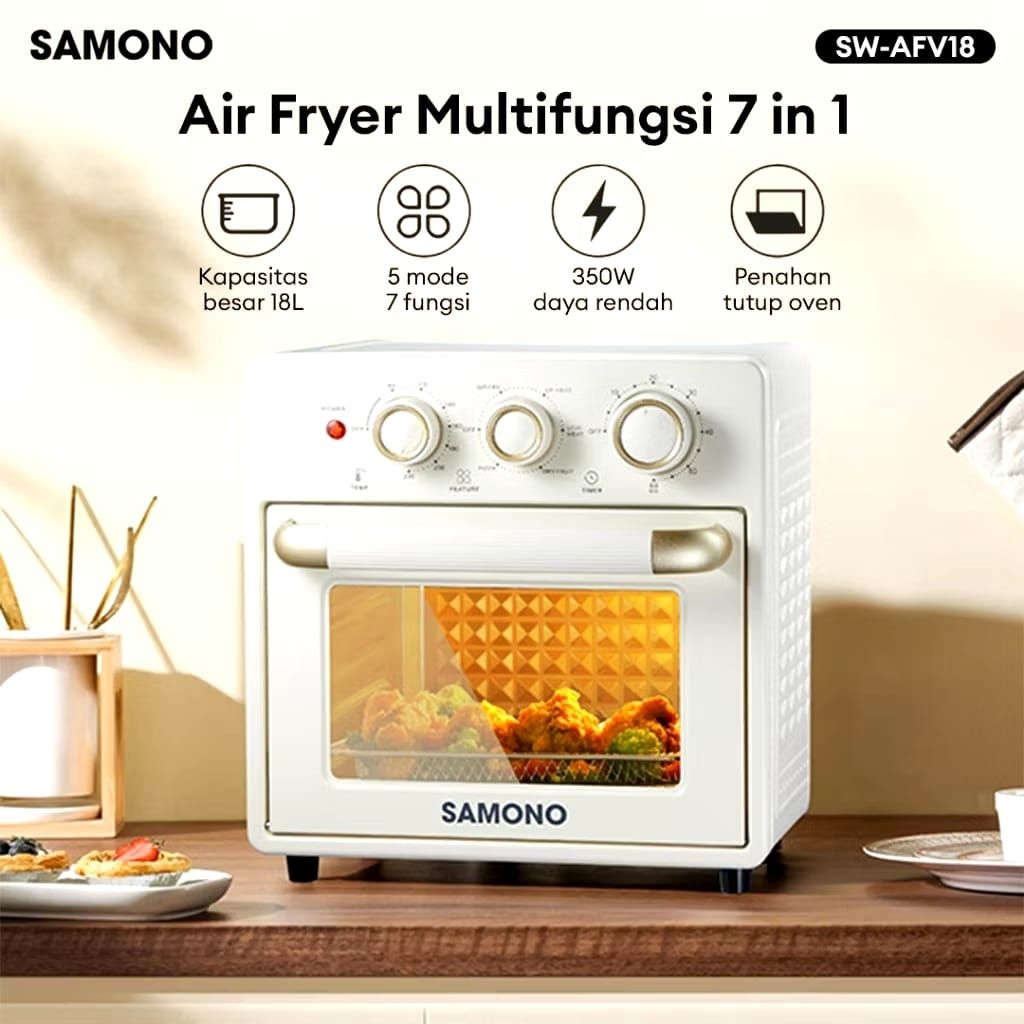 Jual Samono Air Fryer Oven Multifungsi 7 in 1 - SW-AFV18 (18L, 350W ...