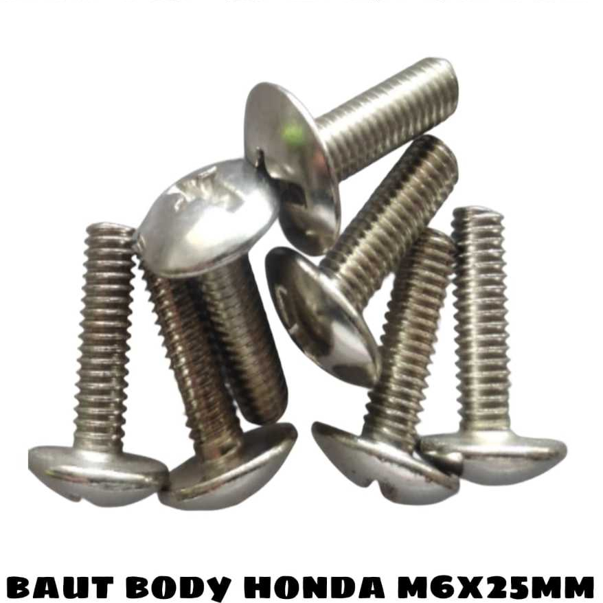 Jual BAUT COVER BODY HONDA NEKEL M6X25 ( ISI 50 PCS ) | Shopee Indonesia