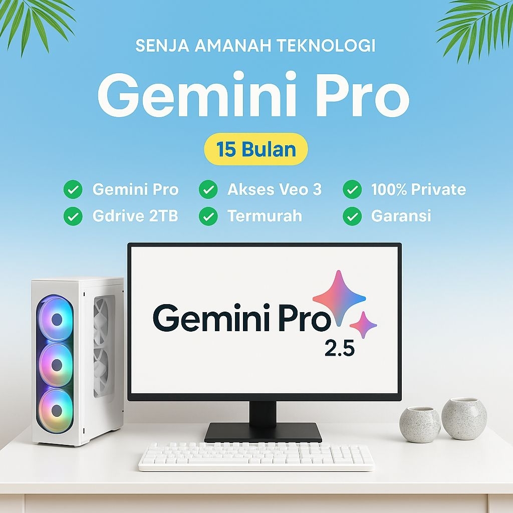 Jual Akun Gemini Pro ( Veo 3 ) 15 bulan + Gdrive 2Tb + Promt veo 3 ...