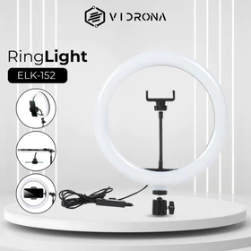 VIDRONA ELK 152 Ringlight 26cm 33cm Lampu Selfie Make Up Vlog Live