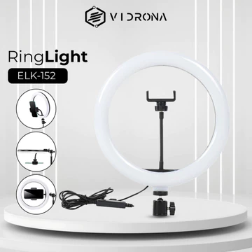 VIDRONA ELK 152 Ringlight 26cm 33cm Lampu Selfie Make Up Vlog Live