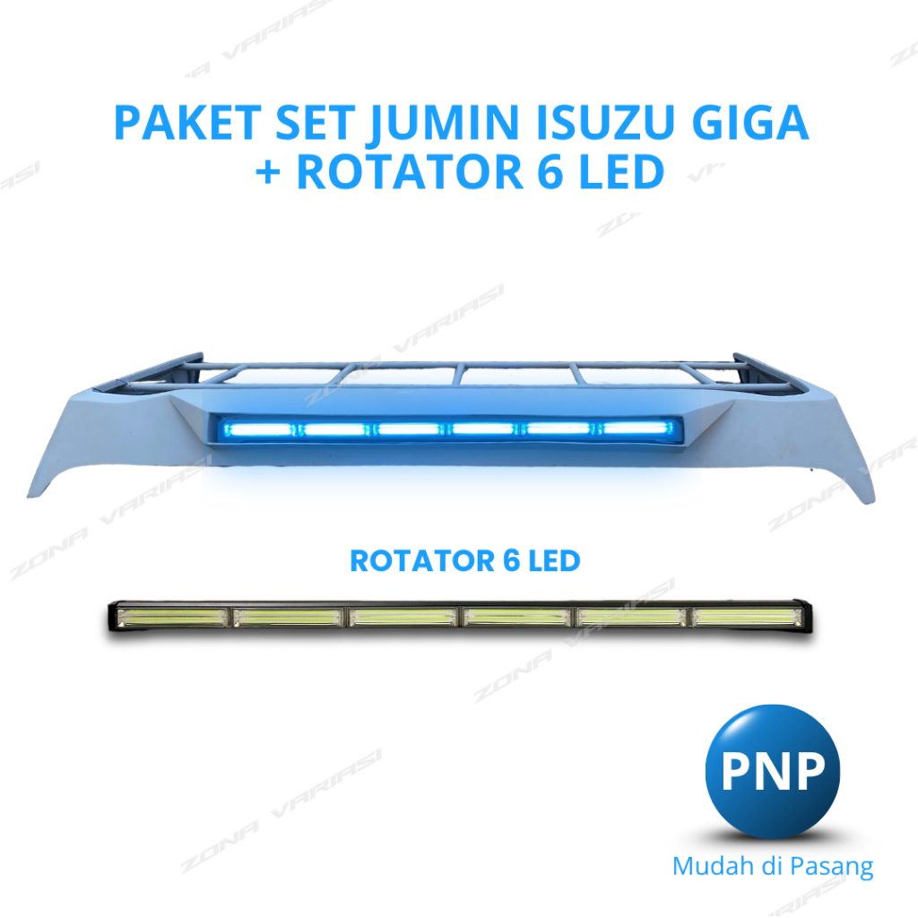 Jual Paket Lengkap Jumin Giga Dan Lampu Rotator 6 Led Bar Free Remot ...