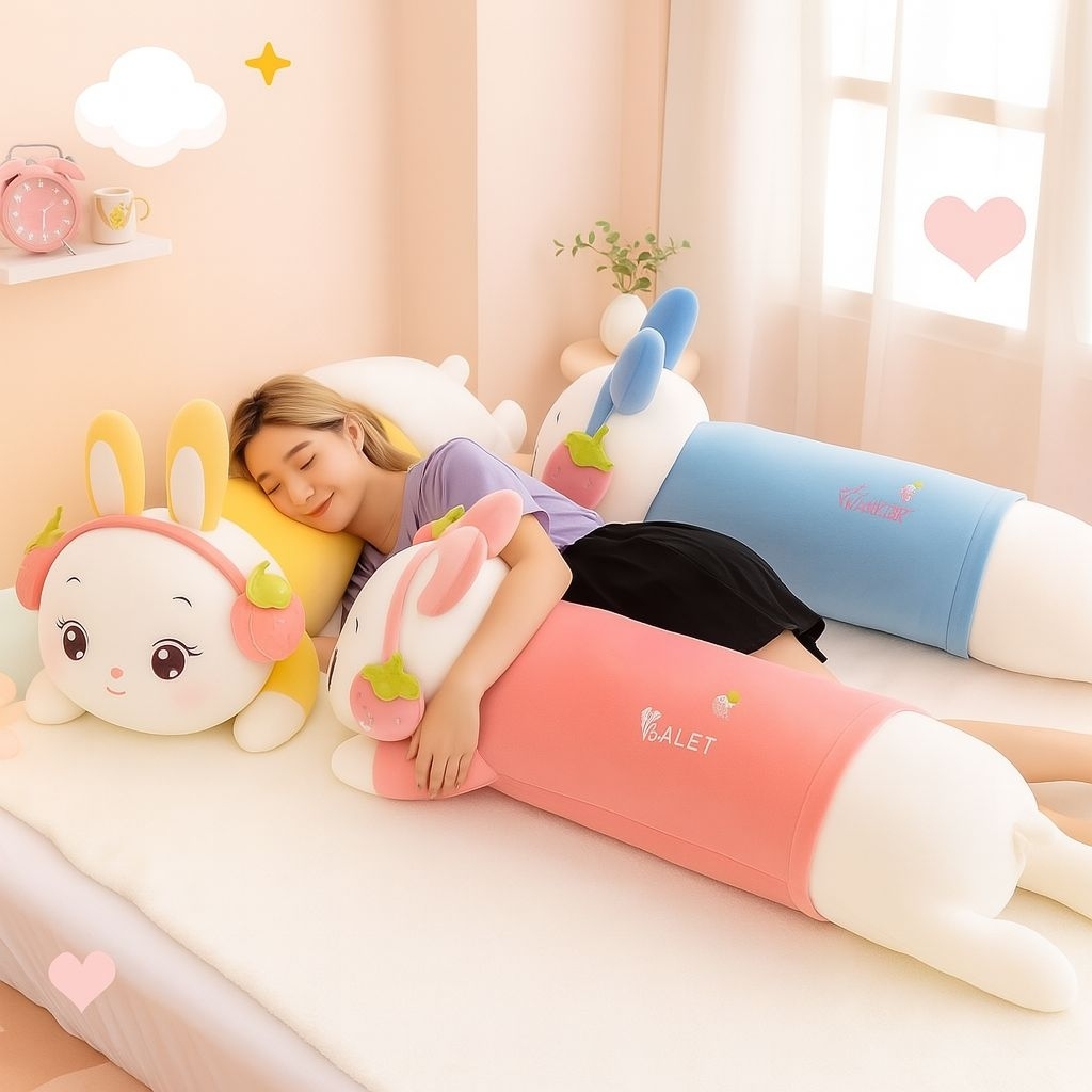 Jual Guling Boneka Rabbit Bunny 90Cm Bahan Plush Berlabel SNI | Shopee ...