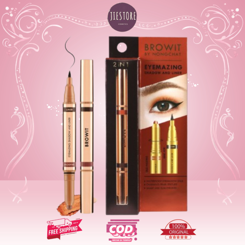 Jual Browit By Nongchat Eyemazing Shadow and Eyeliner 2 in 1 ORIGINAL ...