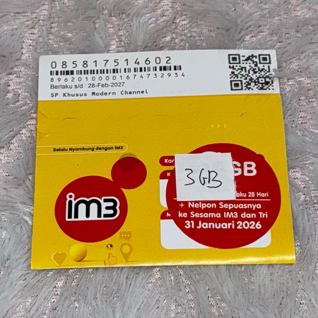 Jual Kartu Perdana IM3 Indosat 3GB (Exp Mei 2026) | Shopee Indonesia